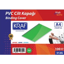 Kraf Cilt Kapağı A4 160 Mıc. 100'lü Yeşil 512G
