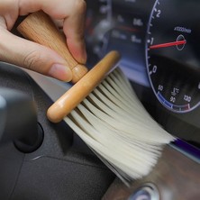 River World  Otomobiller Için Yumuşak Kıl Fırça Ahşap Saplı- Detaylı Toz Alma
