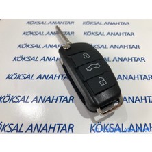 Köksal Anahtar Audi A1, A2, A3, A4, A5, A6 Orijinal Hella 3 Tuşlu Kumanda Kabı