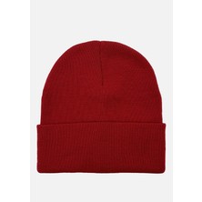 Secret Moda Basic Katlanır Style Fitilli Tarz Bere Kadın Kırmızı