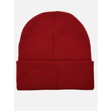 Secret Moda Basic Katlanır Style Fitilli Tarz Bere Kadın Kırmızı