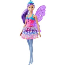 Barbie Dreamtopia Peri Bebekler - Renkli Pembe Elbiseli, Mor Saçlı GJK00-GJJ98