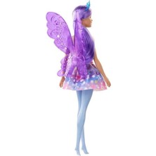 Barbie Dreamtopia Peri Bebekler - Renkli Pembe Elbiseli, Mor Saçlı GJK00-GJJ98