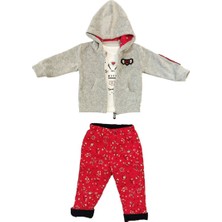 Bebepan Tiamo Kız Çocuk Tişört Sweatshirt Astarlı Pantolon Alt Üst Takım