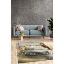 Homshtag Yaratılış Michelangelo Dokuma Tabanlı Yıkanabilir Kaymaz Sanat Sever Halısı