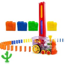 Happy Toys Domino Taşları Dizen Pilli Tren Brick Toys Oyuncak