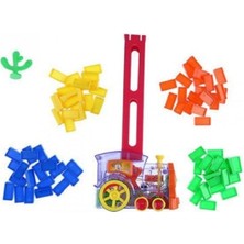 Happy Toys Domino Taşları Dizen Pilli Tren Brick Toys Oyuncak