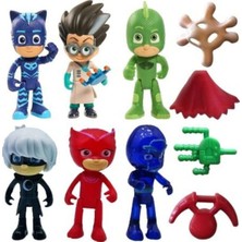 Pj Masks Pijamaskeliler 6 Adet Owlette Catboy Gekko Moongril Romeo Figür Oyuncak