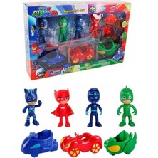 Bvm Oyuncak Pjmasks Pjmaskeliler 4 Figür 3 Araba 4 Aparatli Set Pijamaskeliler