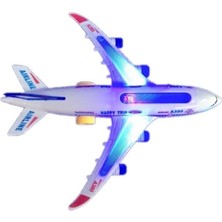 Happy Toys Hareketli Pilli Işıklı Sesli Uçak Airbus Pilli Oyuncak