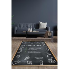 Homshtag Yapılacaklar Dokuma Tabanlı Yıkanabilir Kaymaz Diyetisyen Halısı