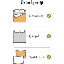 lotusline Prenses Desen Ranforce Tek Kişilik Nevresim Takımı