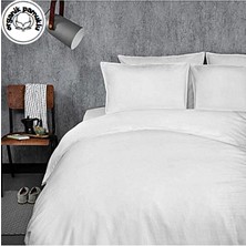lotusline Home Ranforce Lüks Pamuklu Çift Kişilik Nevresim Takımı - Beyaz