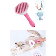 EC Shop Kedi Fırçası Kedi Tarağı Otomatik Temizlenen Kedi Köpek Fırçası Kedi Köpek Tarağı Evcil Hayvan (Pembe)