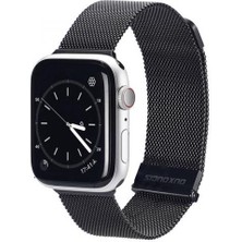 Polham Milano Loop Çelik Ultra Hafif Apple Watch 42-44-45MM Için Kordon Kayış, Paslanmaz Çelik Kayış