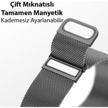 Polham Milano Loop Çelik Ultra Hafif Apple Watch 42-44-45MM Için Kordon Kayış, Paslanmaz Çelik Kayış