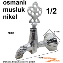 Yıldırım Nalbur Osmanlı Musluğu 1/2 Krom Nikel Renk Eski Tarihi Musluk Cami Muslugu Osmanlı