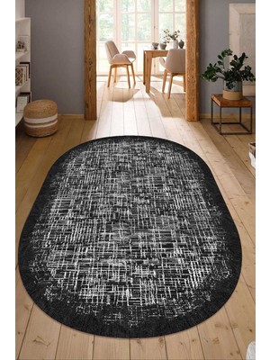 Dijital Baskılı Kaymaz Taban Yıkanabilir Oval Salon Halısı Mutfak Halısı Yolluk NDO-HT-181