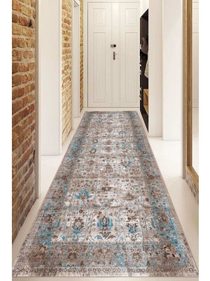 Napoli Home Dijital Baskılı Kaymaz Taban Yıkanabilir Modern Yolluk ve Koridor Halısı NDU-HK-101