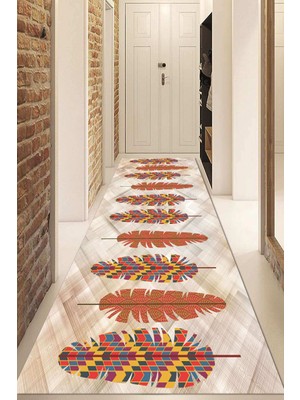 Napoli Home Dijital Baskılı Kaymaz Taban Yıkanabilir Modern Yolluk ve Koridor Halısı NDU-HS-340