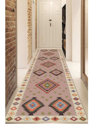 Napoli Home Dijital Baskılı Kaymaz Taban Yıkanabilir Modern Yolluk ve Koridor Halısı NDU-HK-103