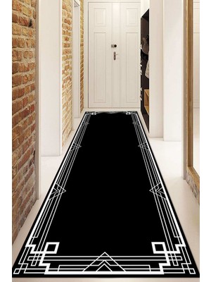 Dijital Baskılı Kaymaz Taban Yıkanabilir Modern Yolluk ve Koridor Halısı NDU-HS-429