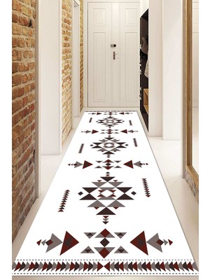 Napoli Home Dijital Baskılı Kaymaz Taban Yıkanabilir Modern Yolluk ve Koridor Halısı NDU-SD-1062