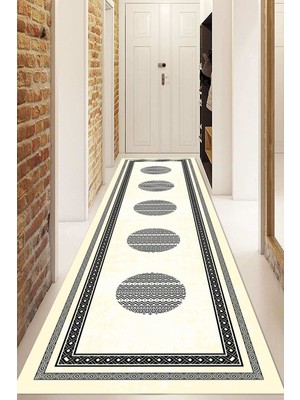 Napoli Home Dijital Baskılı Kaymaz Taban Yıkanabilir Modern Yolluk ve Koridor Halısı NDU-SD-1084