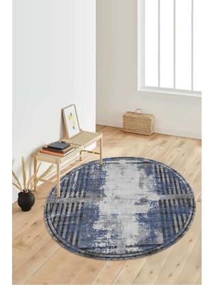 Napoli Home Dijital Baskılı Kaymaz Taban Yıkanabilir Yuvarlak Salon Halısı Koridor Halısı Paspas NDY-SD-294