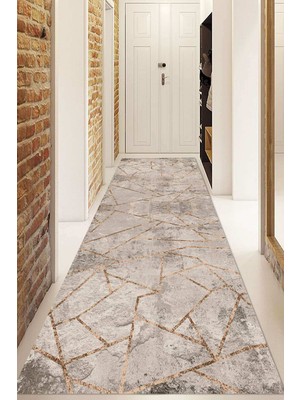 Napoli Home Dijital Baskılı Kaymaz Taban Yıkanabilir Modern Yolluk ve Koridor Halısı NDU-SD-394