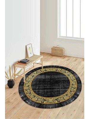 Dijital Baskılı Kaymaz Taban Yıkanabilir Yuvarlak Salon Halısı Koridor Halısı Paspas NDY-SD-1075