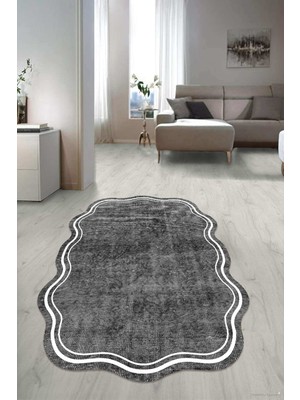 Dijital Baskılı Kaymaz Taban Yıkanabilir Lazer Kesim Salon Halısı Yolluk NLZR-SD-245