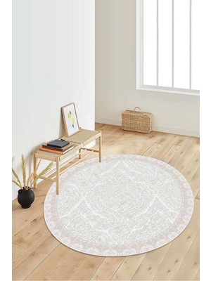 Napoli Home Dijital Baskılı Kaymaz Taban Yıkanabilir Yuvarlak Salon Halısı Koridor Halısı Paspas NDY-HT-391