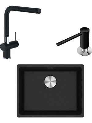 Franke Mrg 210, 110-52 Üçlü Set, Nero Renk