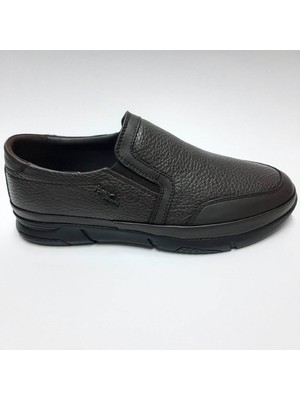 Forex Hakiki Deri Kauçuk Tabanlı Ortopedik Anatomic  Kahverengi Bağcıksız Erkek Ayakkabı C-85304017