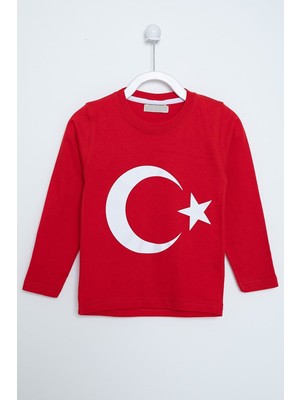 Nacar Çarşı Çocuk Uzun Kol Atatürk Baskılı 23 Nisan 29 Ekim 10 Kasım Gösteri Kostüm T-Shırt