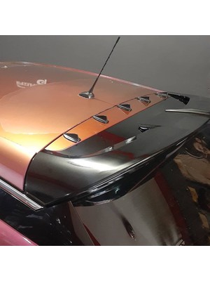 Meyzone Shark Anten Mini Balina Anten Mini Tavan Spoiler Süsü Anten Spoiler Body Kit Siyah