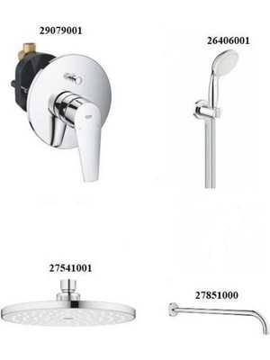 Grohe Bauedge Yeni Ankastre Banyo Bataryası Seti Gagasız