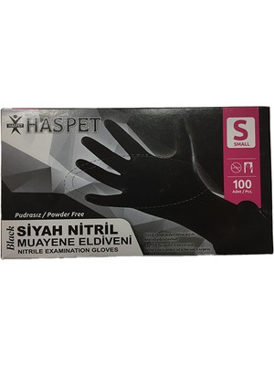 Haspet Siyah Nitril Eldiven