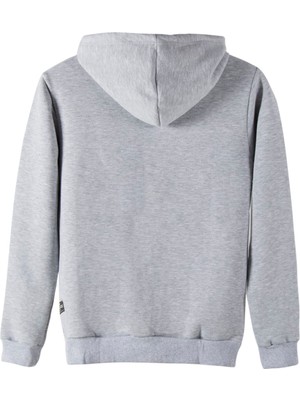 Terapi Men Erkek Gri Önü Güneş Baskılı Kapüşonlu Sweatshirt 22K-5200322-2