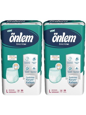 Önlem  Önlem Yetişkin Emici Külot Bezi Büyük Boy ( Large ) 30 Adet X 2 'Li Paket