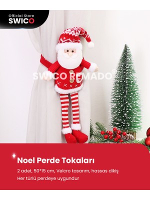 Swico Remado Yaratıcı Noel Perde Tokası 2 Adet (Yurt Dışından)