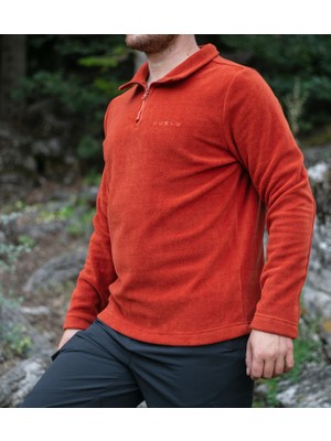 Huğlu Outdoor Kiremit Rengi Polar Sweatshirt