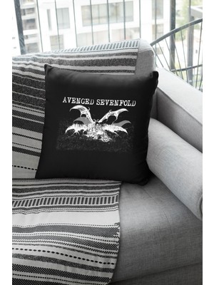 Tişört Fabrikası Avenged Sevenfold Siyah Kırlent - Yastık Kılıfı