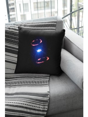 Süpernova Siyah Kırlent - Yastık Kılıfı