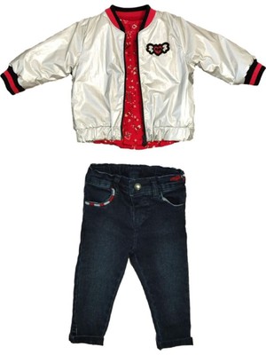 Bebepan Tiamo Kız Çocuk Tişört Ceket Pantolon Alt Üst Takım