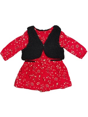Bebepan Tiamo Kız Çocuk Yelek Elbise Takım