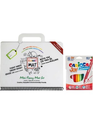 Carioca Barker Akademi Çocuk Funny Mat Mini Set - Carioca Joy Keçeli Boya 12'li