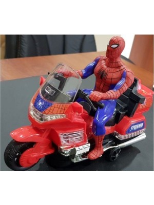 Canda Oyuncak Örümcek Adam Spiderman Robot Işıklı Sesli Motor Oyuncak
