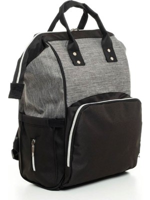 Yerli Gri Siyah Anne Bebek Bakım Çantası